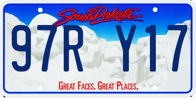 SD license plate 97RY17