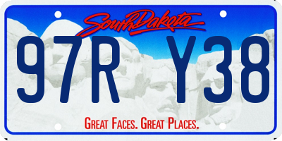 SD license plate 97RY38