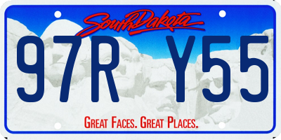 SD license plate 97RY55