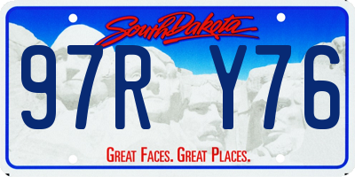 SD license plate 97RY76