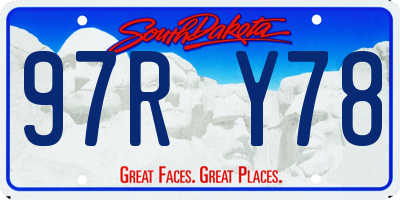 SD license plate 97RY78