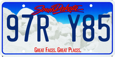 SD license plate 97RY85