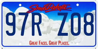 SD license plate 97RZ08