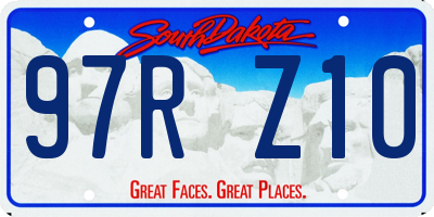 SD license plate 97RZ10