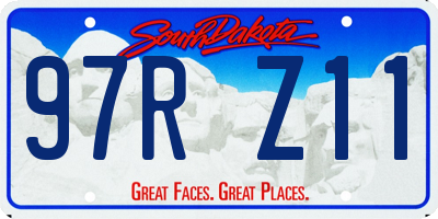 SD license plate 97RZ11