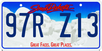 SD license plate 97RZ13