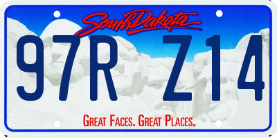 SD license plate 97RZ14