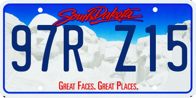 SD license plate 97RZ15