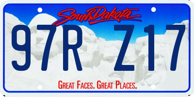 SD license plate 97RZ17