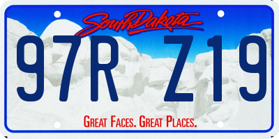SD license plate 97RZ19
