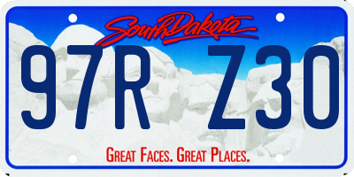 SD license plate 97RZ30