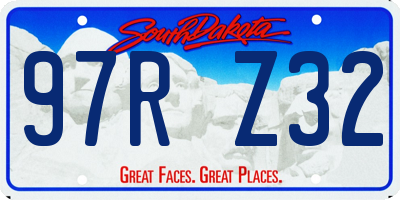 SD license plate 97RZ32