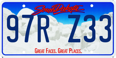 SD license plate 97RZ33