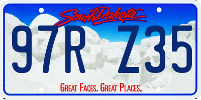 SD license plate 97RZ35