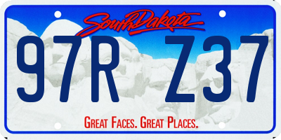 SD license plate 97RZ37