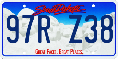 SD license plate 97RZ38