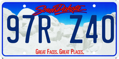 SD license plate 97RZ40