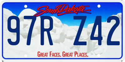 SD license plate 97RZ42