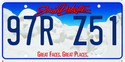 SD license plate 97RZ51
