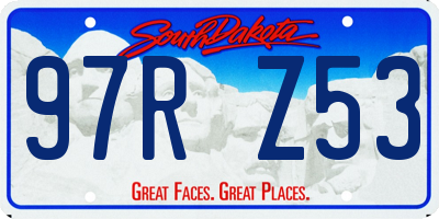 SD license plate 97RZ53