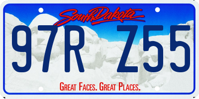 SD license plate 97RZ55