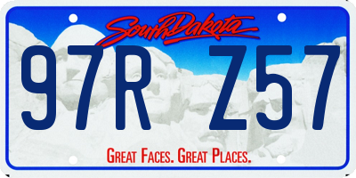 SD license plate 97RZ57