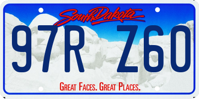 SD license plate 97RZ60