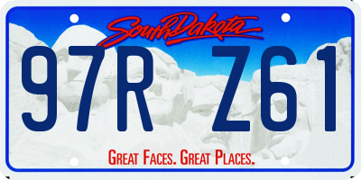 SD license plate 97RZ61