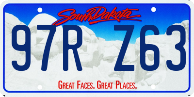 SD license plate 97RZ63