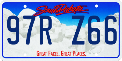SD license plate 97RZ66