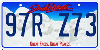 SD license plate 97RZ73