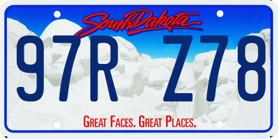 SD license plate 97RZ78