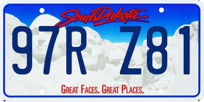 SD license plate 97RZ81
