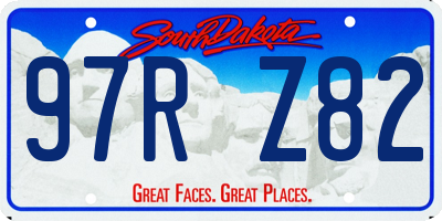 SD license plate 97RZ82