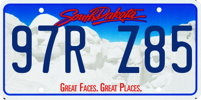 SD license plate 97RZ85