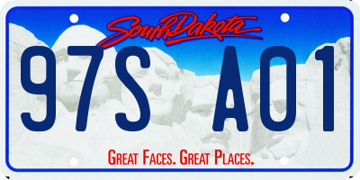 SD license plate 97SA01