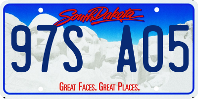 SD license plate 97SA05