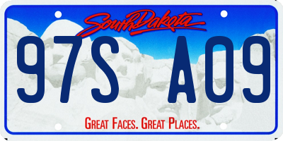 SD license plate 97SA09