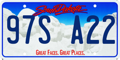 SD license plate 97SA22