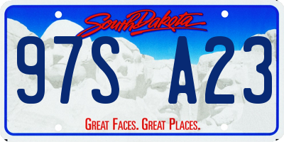 SD license plate 97SA23