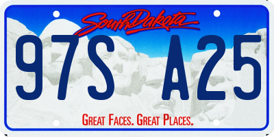 SD license plate 97SA25