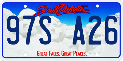 SD license plate 97SA26