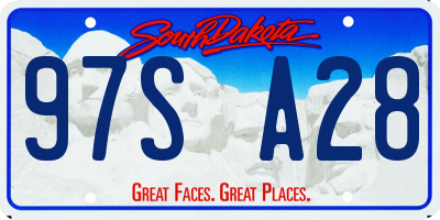 SD license plate 97SA28