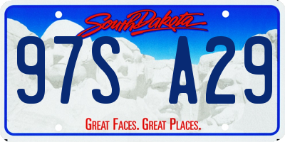 SD license plate 97SA29
