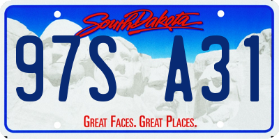 SD license plate 97SA31