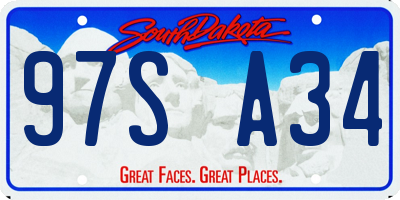 SD license plate 97SA34