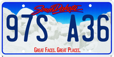 SD license plate 97SA36