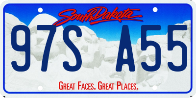 SD license plate 97SA55