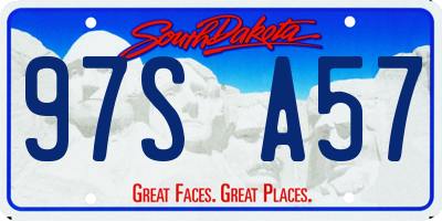 SD license plate 97SA57