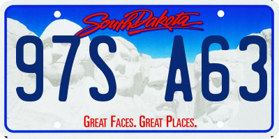 SD license plate 97SA63